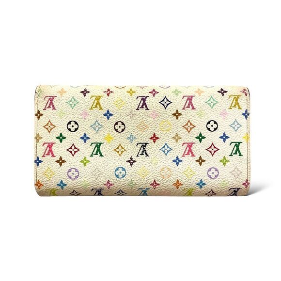 LOUIS VUITTON Paris Vintage Monogram Multicolor Sarah Wallet (White) - Picture 5 of 13